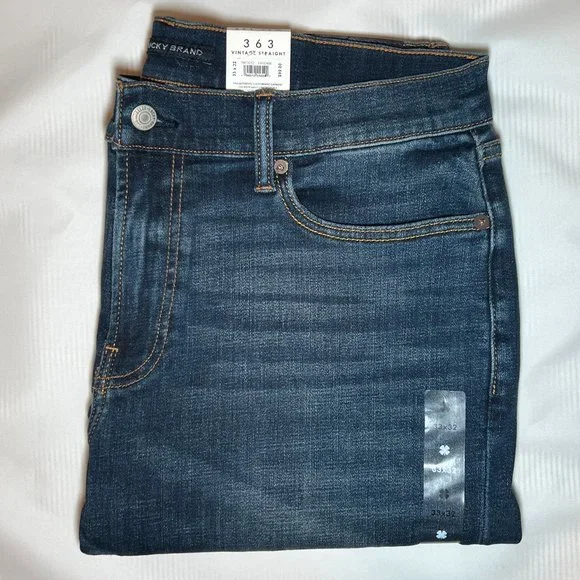 NWT 33x32 Lucky Brand Men's 363 Vintage Straight Coolmax Stretch Jean - Picture 4 of 4